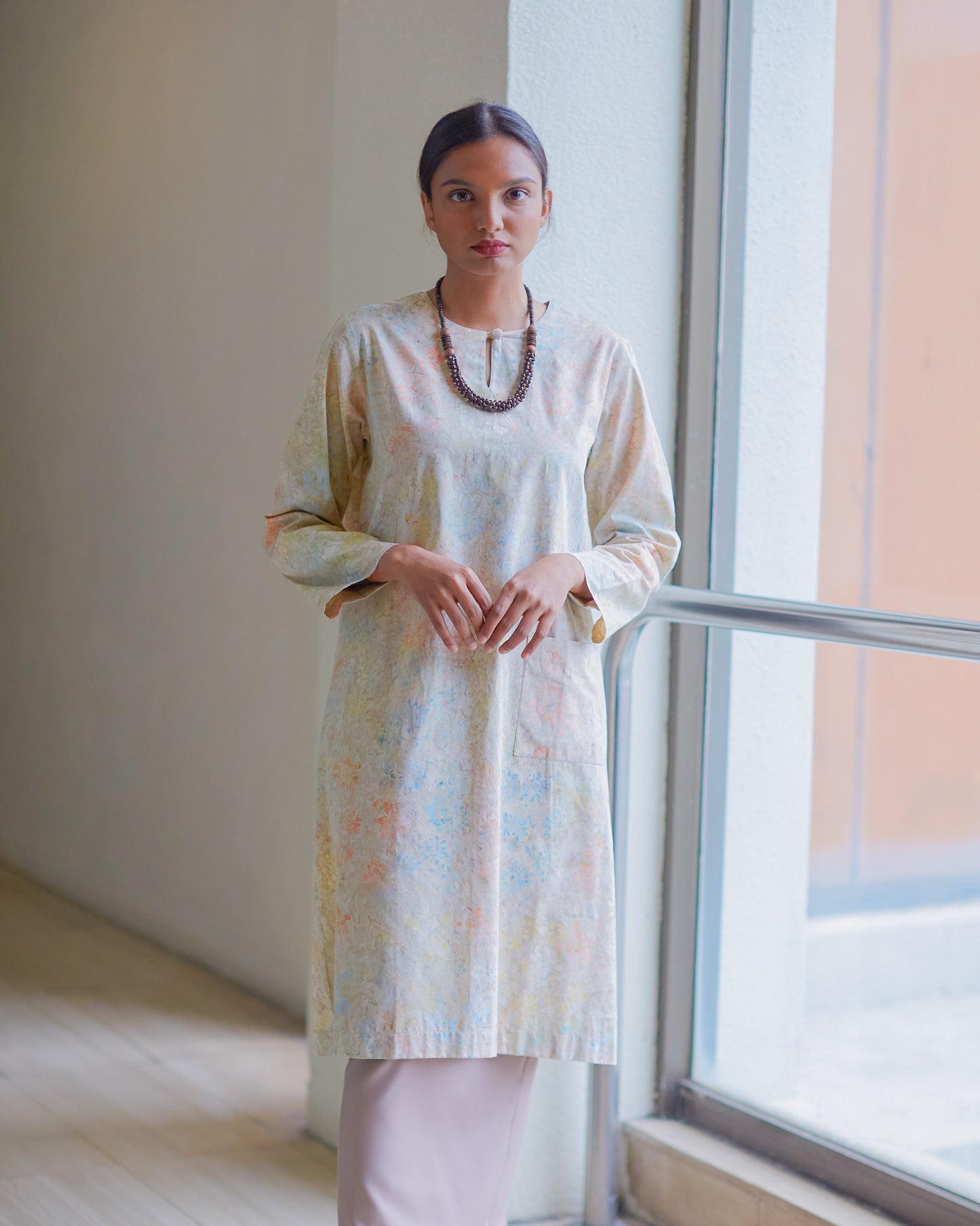Women: Pastel Petals Kurung Top