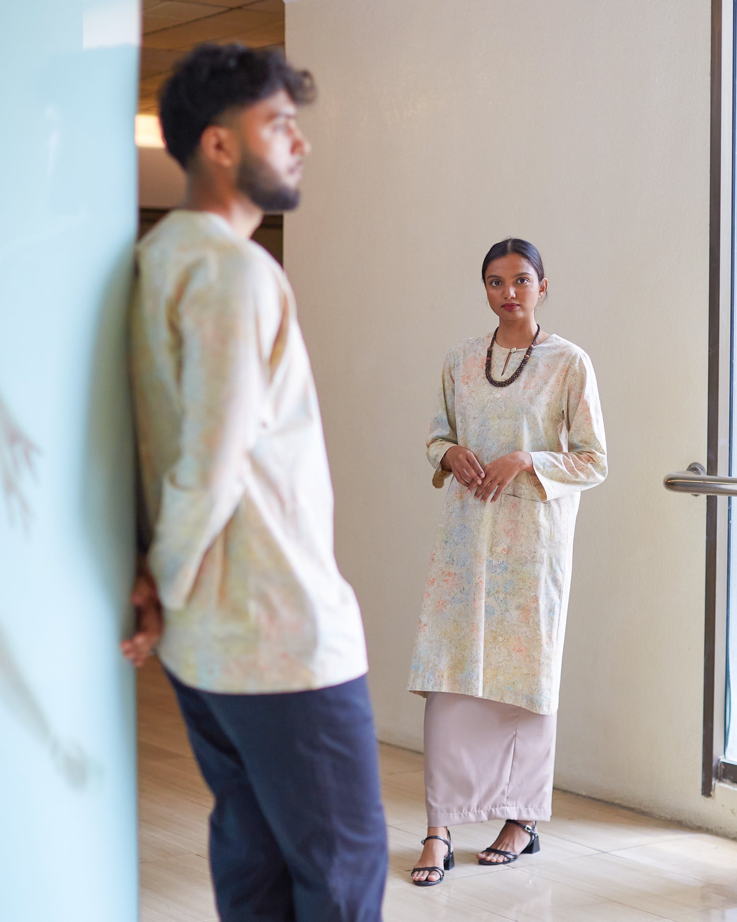 Women: Pastel Petals Kurung Top
