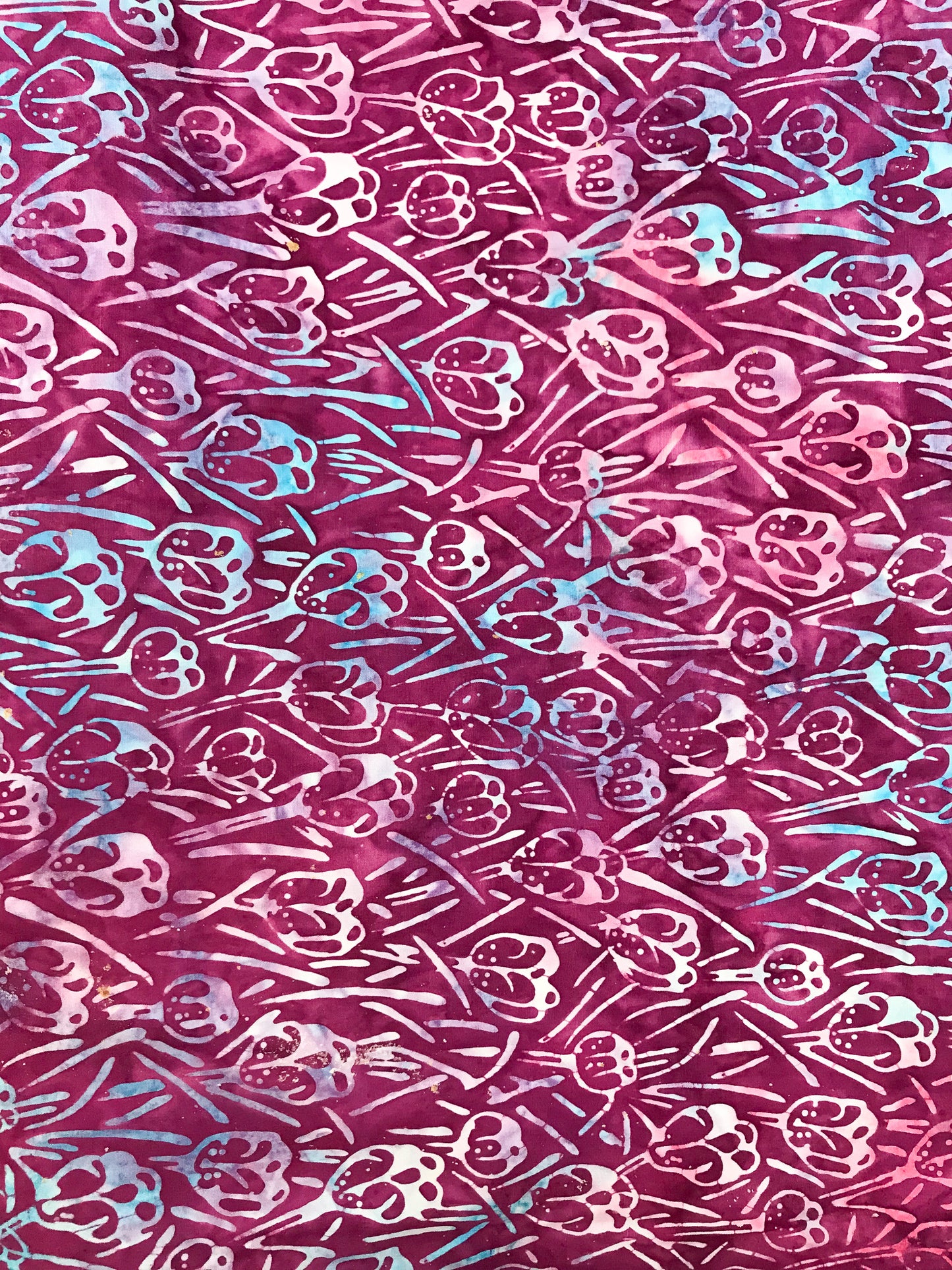 Batik Cap (Handstamped) - Berry Tulip