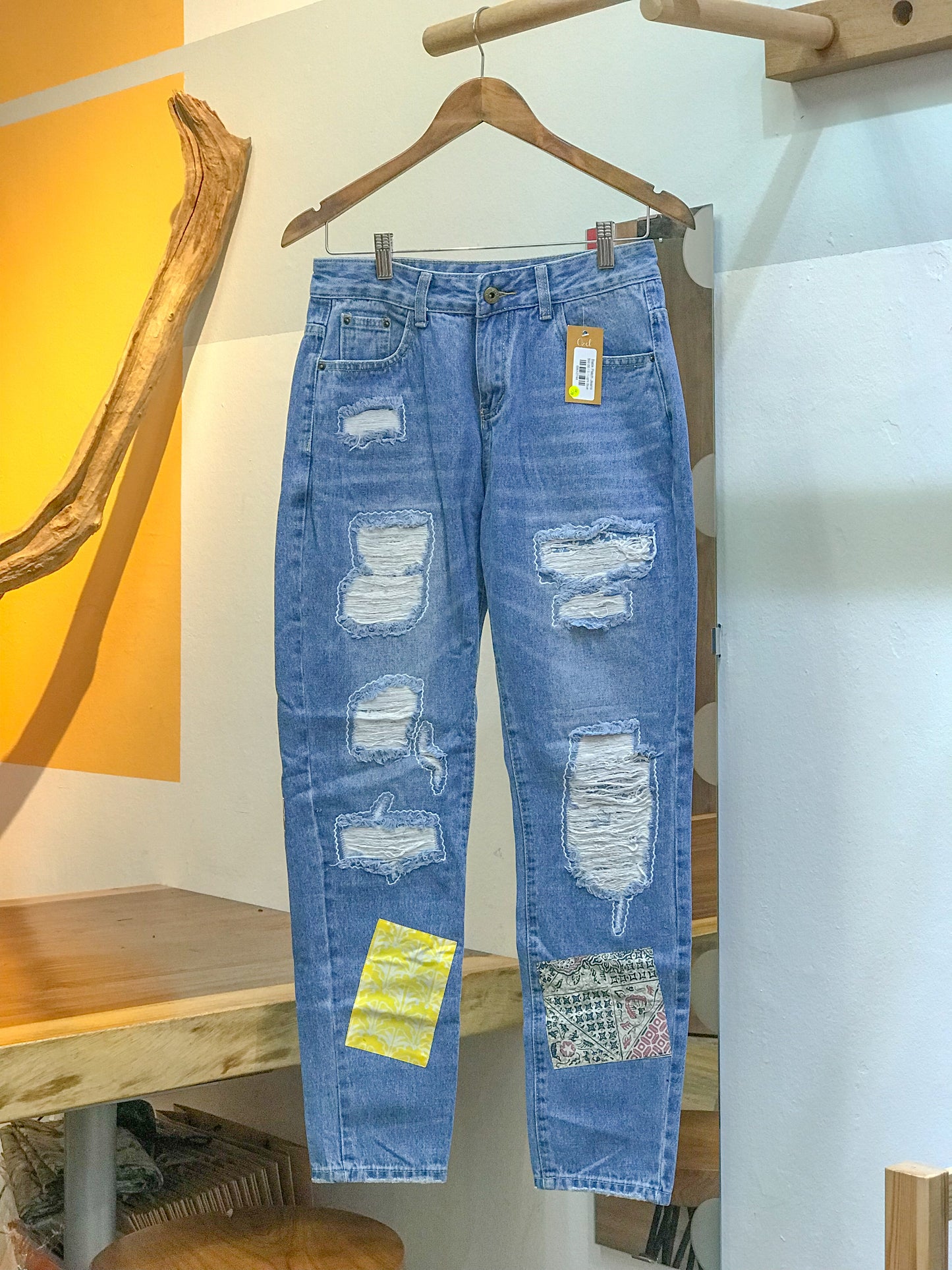 Batik Patch Jeans (Women's Fit): W06
