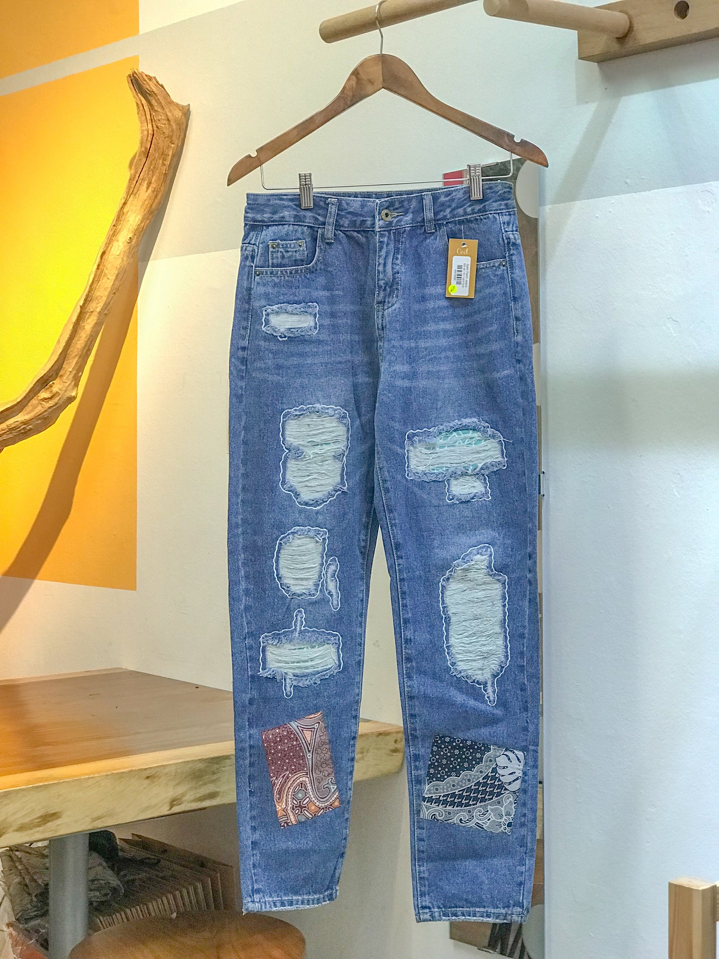 Batik Patch Jeans (Women's Fit): W09