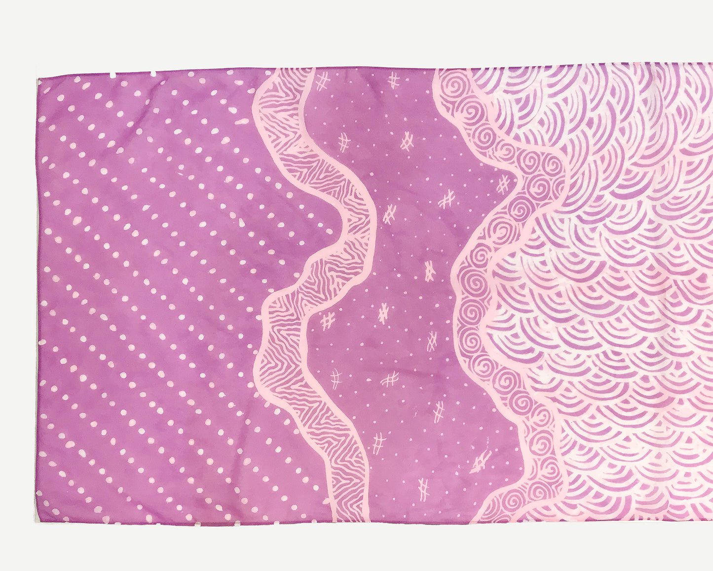 Batik Shawl: Light Mulberry