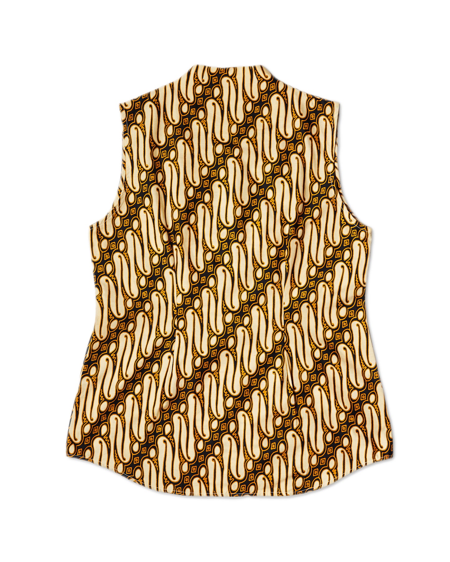 Sleeveless Batik Top: Classic Parang