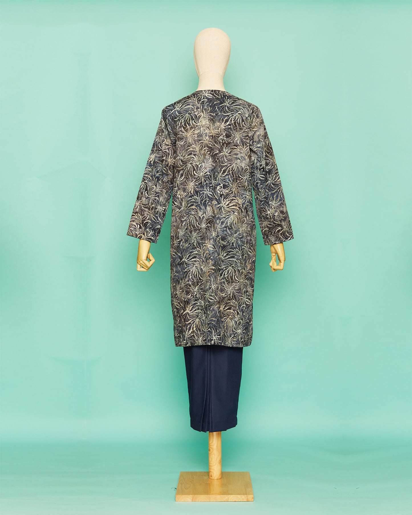 Women: Flowerdot Kurung (Navy)
