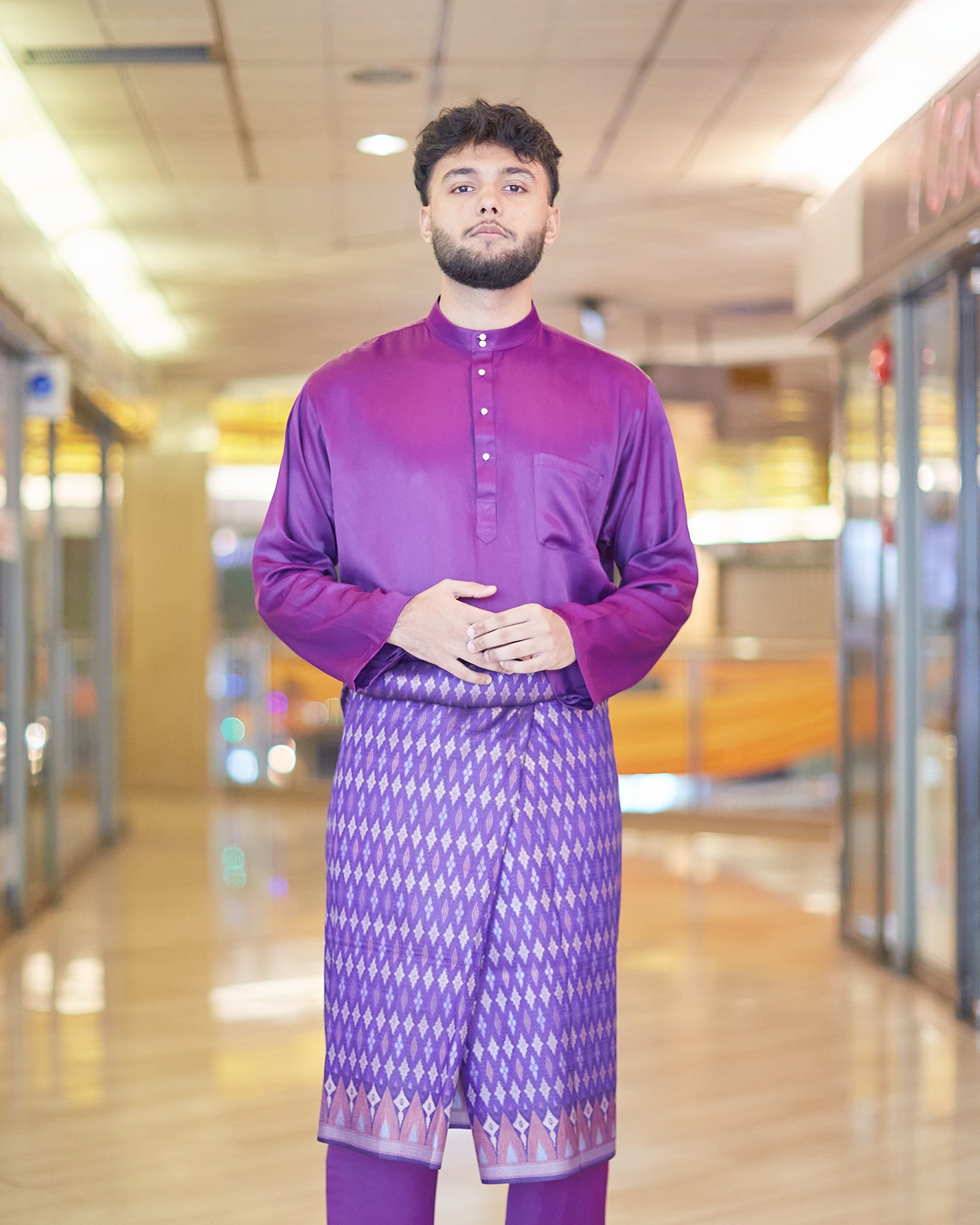 Songket Samping: Purple