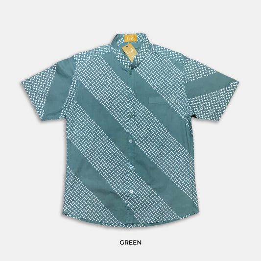 Aryan Spotted Smart Batik: Green