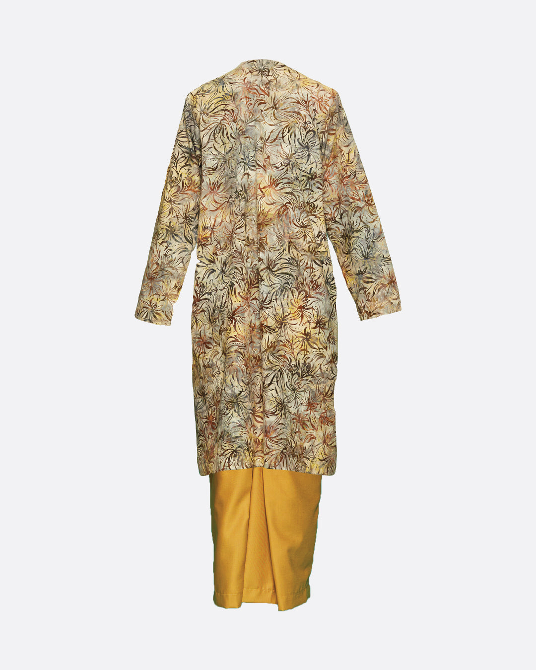 Women: Flowerdot Kurung (Light), Mustard Skirt