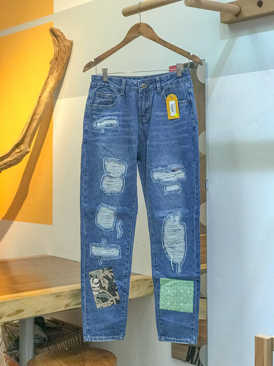 Batik Patch Jeans (Women's Fit): W05