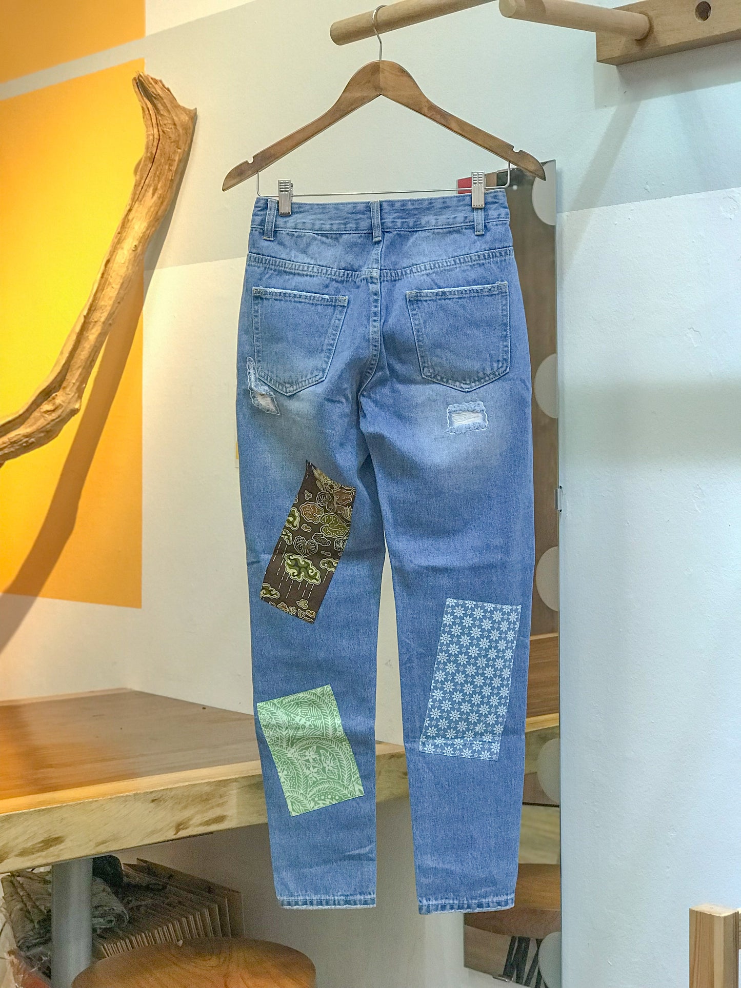 Batik Patch Jeans (Women's Fit): W02
