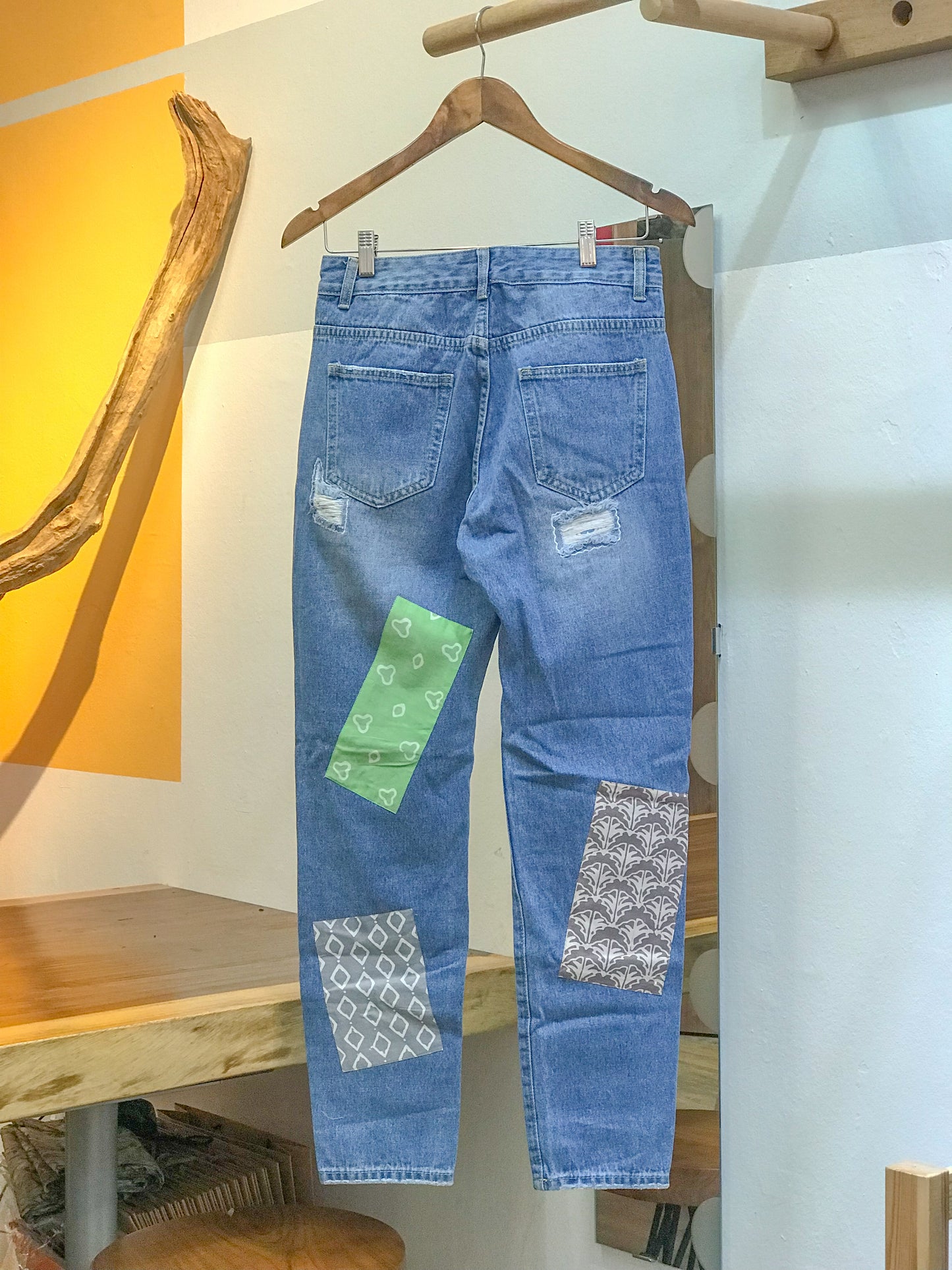 Batik Patch Jeans (Women's Fit): W06