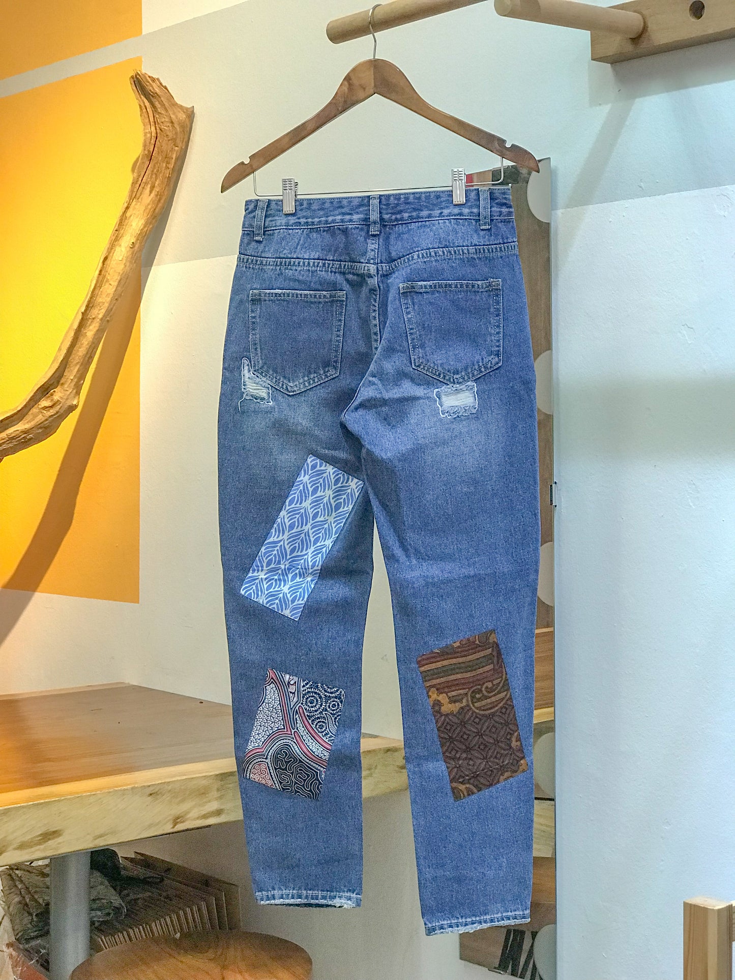 Batik Patch Jeans (Women's Fit): W08