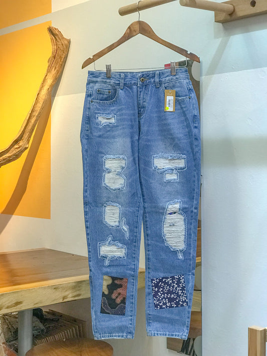 Batik Patch Jeans (Women's Fit): W14