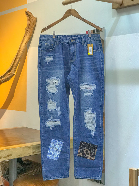 Batik Patch Jeans (Men's Fit): M15
