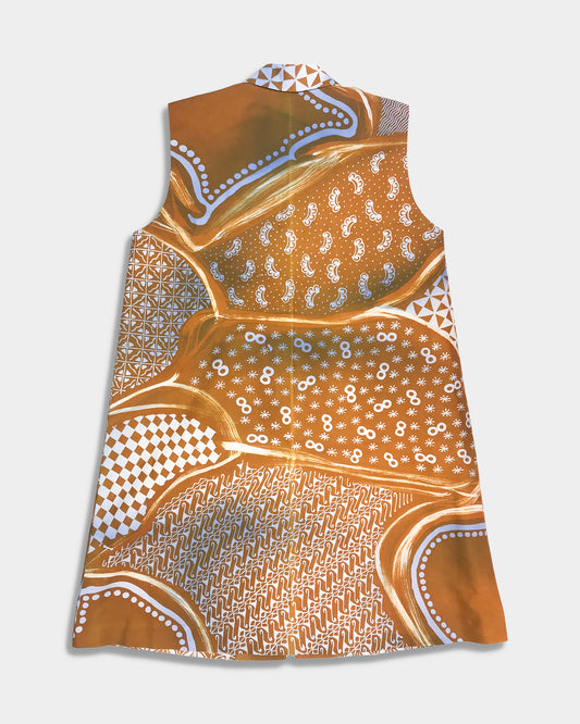 Sleeveless Peacoat: Golden Mirage