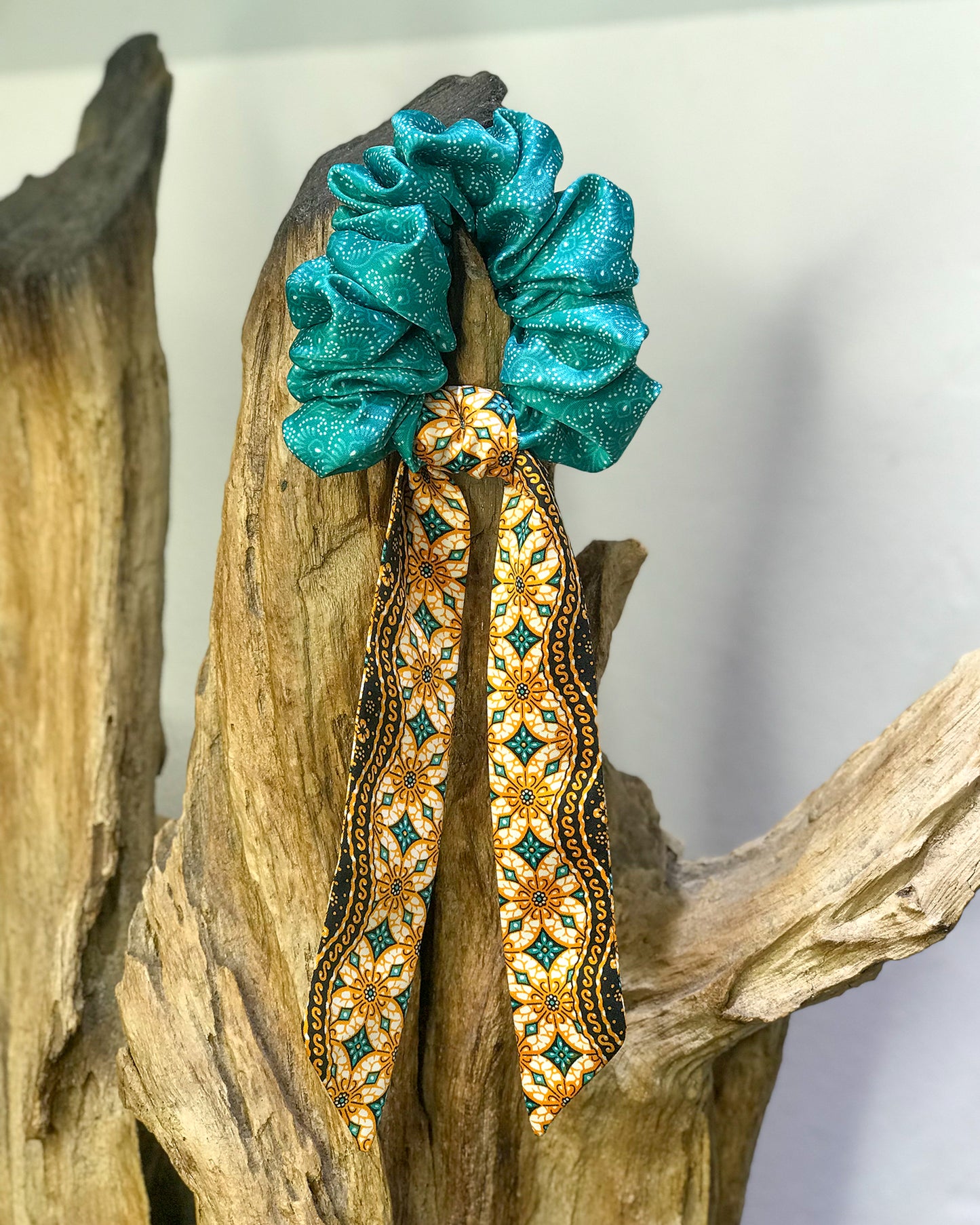 Batik Scrunchie: Emerald
