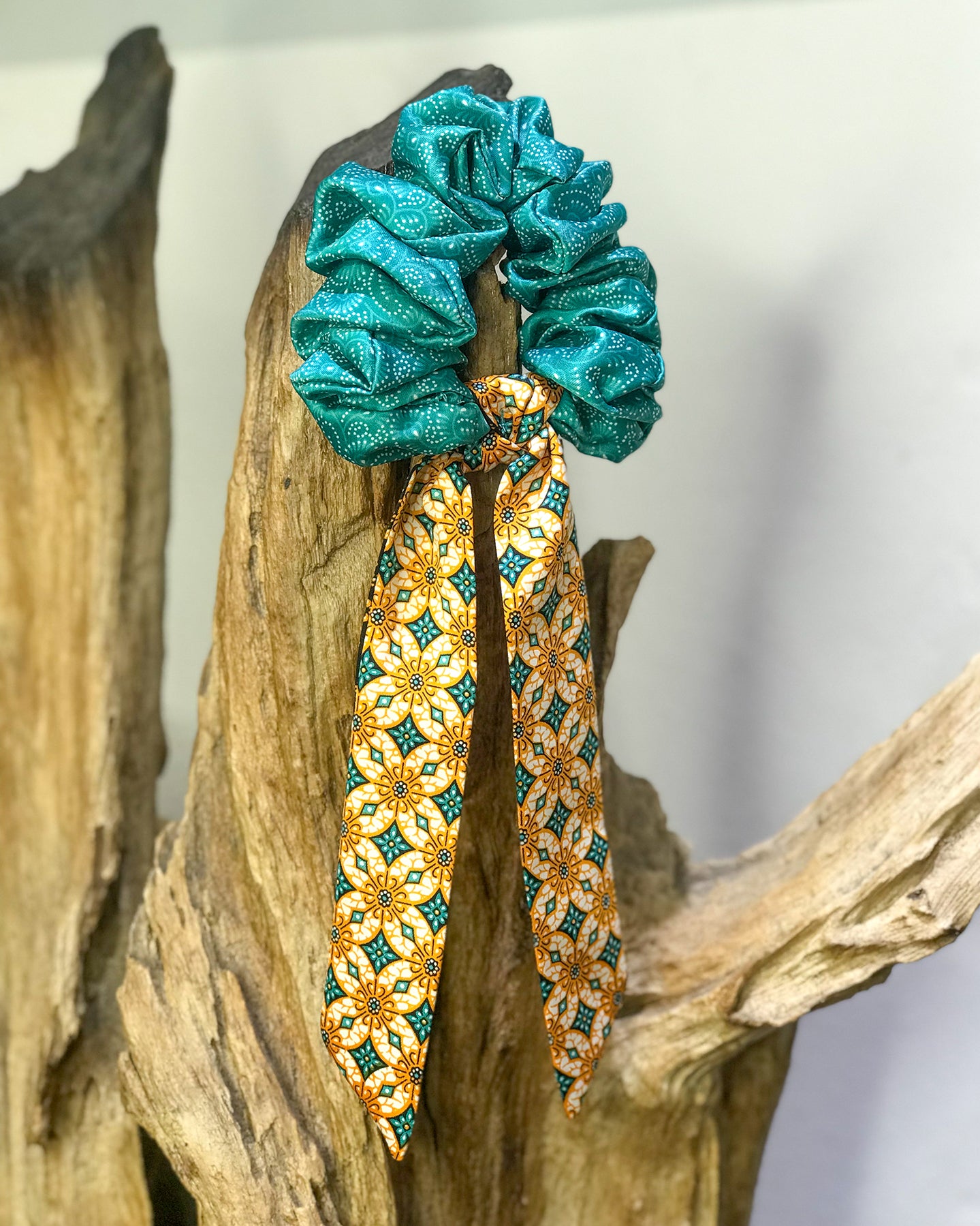 Batik Scrunchie: Emerald