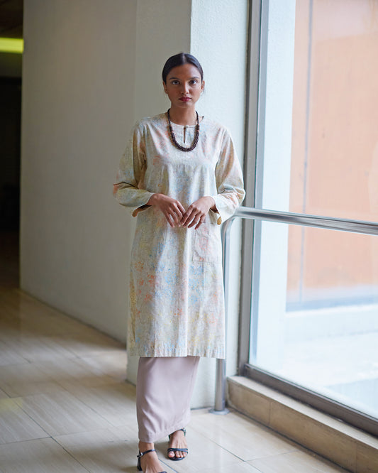 Women: Pastel Petals Kurung Top