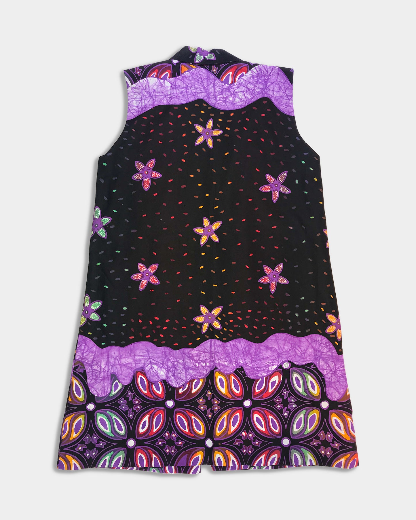 Sleeveless Peacoat: Flower Specks