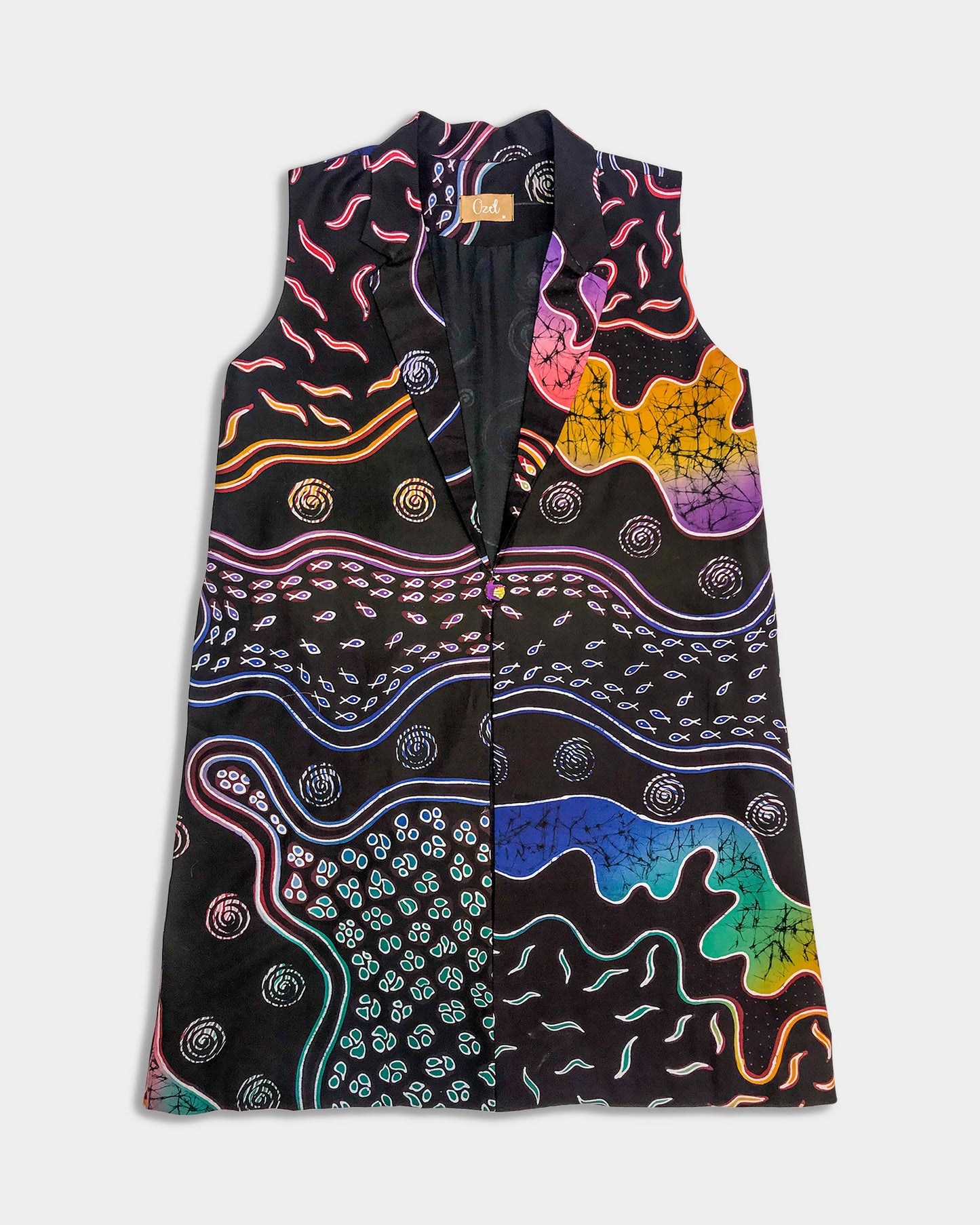 Sleeveless Peacoat: Spectrum Tide