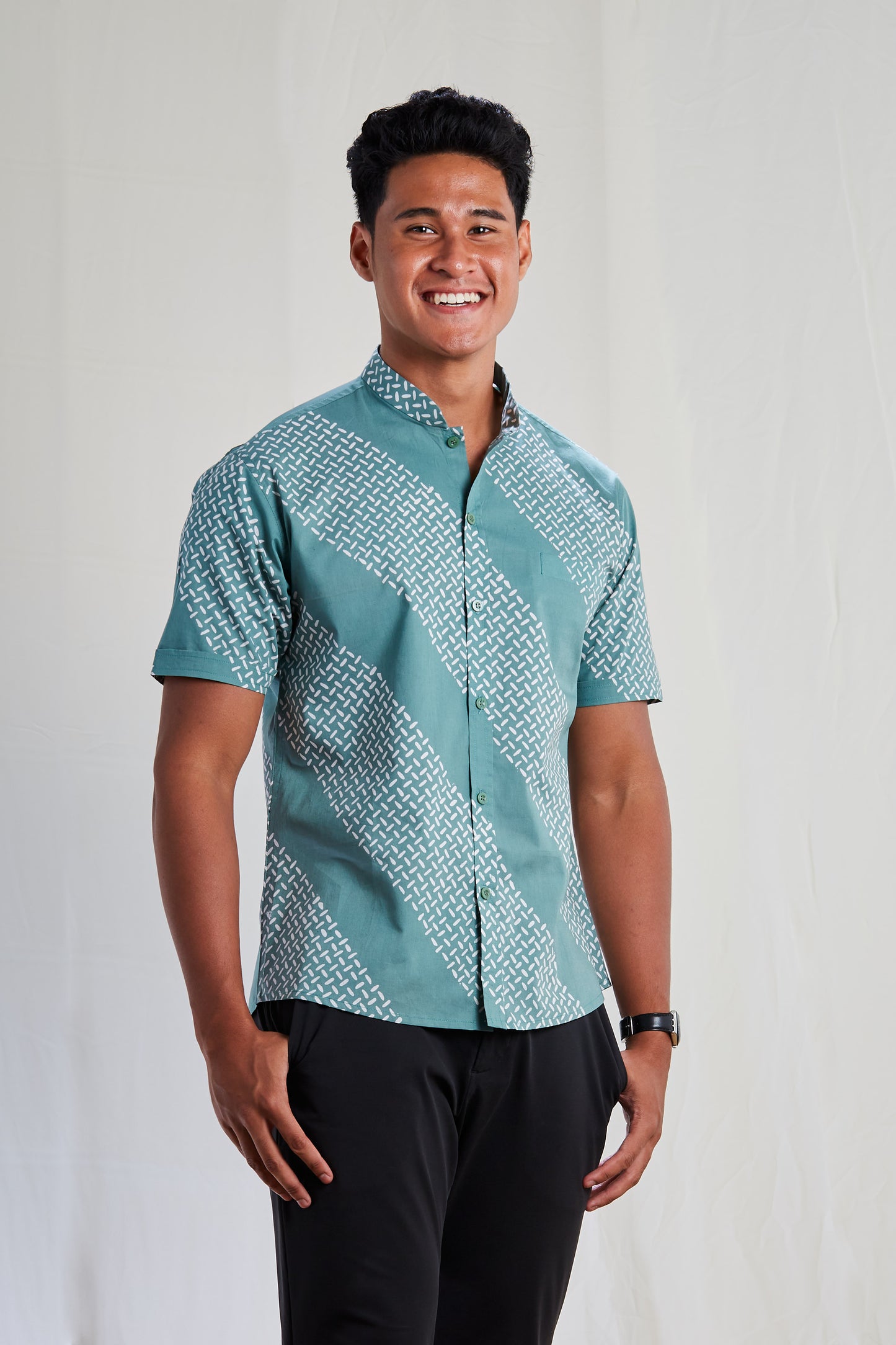 Aryan Spotted Smart Batik: Green